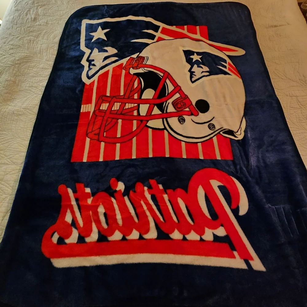 Vintage New England Patriots Pats Throw Blanket By The Northwest‎ Co. Team NFL